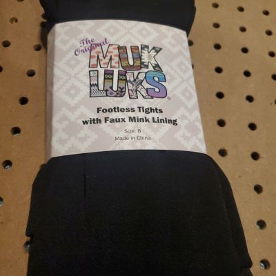 Muk Luks Footless Tights Faux Mink Lining